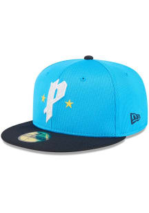 New Era Philadelphia Phillies Mens Blue 2025 City Connect Batting Practice 59FIFTY Fitted Hat