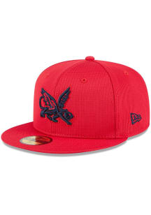 New Era Texas Rangers Mens Red 2025 City Connect Batting Practice 59FIFTY Fitted Hat