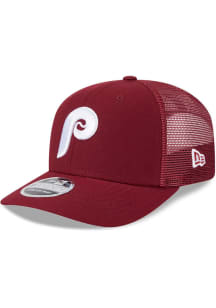 New Era Philadelphia Phillies Evergreen Stretch 9SEVENTY Adjustable Hat - Maroon