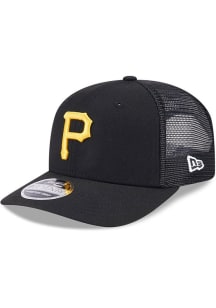 New Era Pittsburgh Pirates Evergreen Stretch 9SEVENTY Adjustable Hat - Black