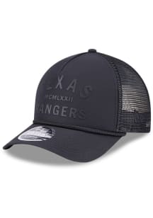 New Era Texas Rangers Minimalist A Frame M-Crown 9FORTY Adjustable Hat - Black