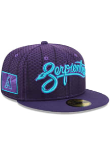 New Era Arizona Diamondbacks Mens Purple City Connect Fan Pack 59FIFTY Fitted Hat