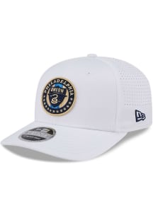 New Era Philadelphia Union Evergreen Perform Stretch 9SEVENTY Adjustable Hat - White