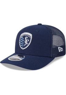 New Era Sporting Kansas City Evergreen Stretch 9SEVENTY Adjustable Hat - Navy Blue