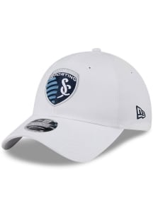 New Era Sporting Kansas City Ripstop Stretch Snap 9TWENTY Adjustable Hat - White