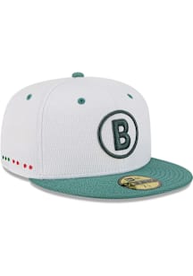New Era Boston Red Sox Mens White 2025 City Connect Batting Practice 59FIFTY Fitted Hat