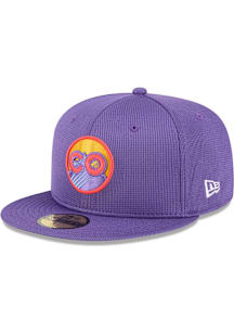 New Era Colorado Rockies Mens Purple 2025 City Connect Batting Practice 59FIFTY Fitted Hat