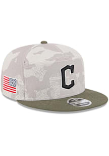 New Era Cleveland Guardians Tan MLB25 AFD 950 SPLT Mens Snapback Hat