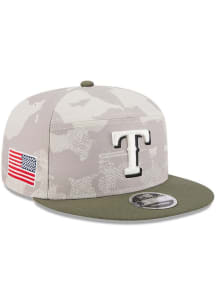 New Era Texas Rangers Tan MLB25 AFD 950 SPLT Mens Snapback Hat