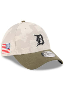 New Era Detroit Tigers Mens Tan MLB25 AFD 3930 Flex Hat