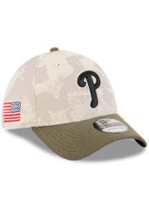 New Era Philadelphia Phillies Mens Tan MLB25 AFD 3930 Flex Hat