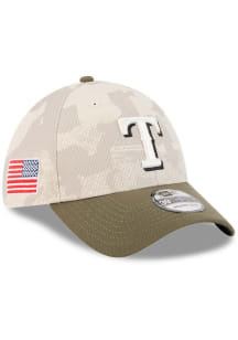 New Era Texas Rangers Mens Tan MLB25 AFD 3930 Flex Hat