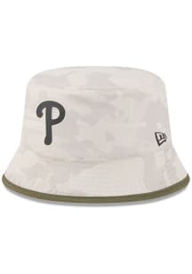 New Era Philadelphia Phillies Tan MLB25 AFD BCKT Mens Bucket Hat
