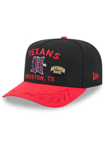New Era Houston Texans Mens Black 2025 NFL Draft 59FIFTY A Frame Fitted Hat
