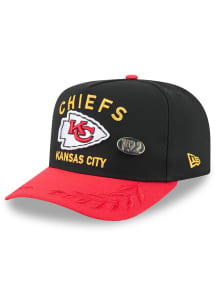 New Era Kansas City Chiefs Mens Black 2025 NFL Draft 59FIFTY A Frame Fitted Hat