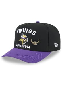New Era Minnesota Vikings Mens Black 2025 NFL Draft 59FIFTY A Frame Fitted Hat