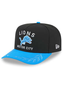 New Era Detroit Lions Black 2025 NFL Draft 9FIFTY A Frame Mens Snapback Hat