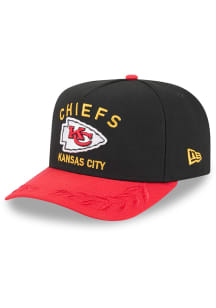 New Era Kansas City Chiefs Black 2025 NFL Draft 9FIFTY A Frame Mens Snapback Hat