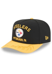New Era Pittsburgh Steelers Black 2025 NFL Draft 9FIFTY A Frame Mens Snapback Hat