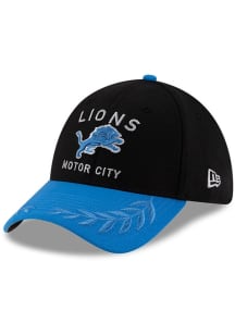 New Era Detroit Lions Mens Black 2025 NFL Draft 39THIRTY Flex Hat
