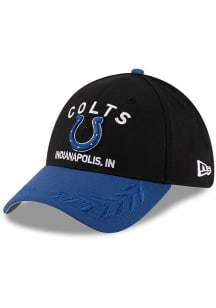 New Era Indianapolis Colts Mens Black 2025 NFL Draft 39THIRTY Flex Hat