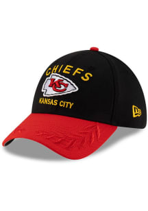 New Era Kansas City Chiefs Mens Black 2025 NFL Draft 39THIRTY Flex Hat