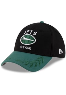 New Era New York Jets Mens Black 2025 NFL Draft 39THIRTY Flex Hat