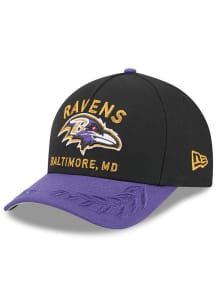 New Era Baltimore Ravens 2025 NFL Draft 9FORTY Modern Crown A Frame Adjustable Hat - Black
