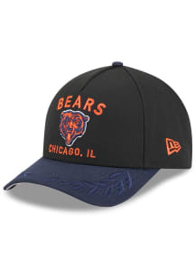 New Era Chicago Bears 2025 NFL Draft 9FORTY Modern Crown A Frame Adjustable Hat - Black
