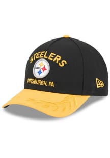New Era Pittsburgh Steelers 2025 NFL Draft 9FORTY Modern Crown A Frame Adjustable Hat - Black