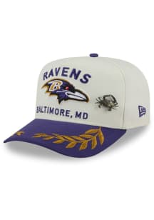 New Era Baltimore Ravens Mens Ivory 2025 NFL Draft 59FIFTY A Frame Fitted Hat