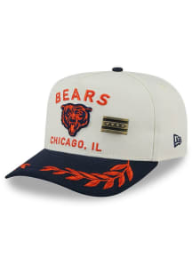 New Era Chicago Bears Mens Ivory 2025 NFL Draft 59FIFTY A Frame Fitted Hat