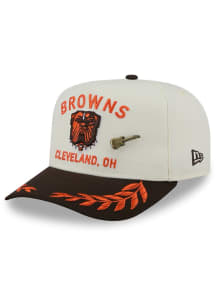 New Era Cleveland Browns Mens Ivory 2025 NFL Draft 59FIFTY A Frame Fitted Hat