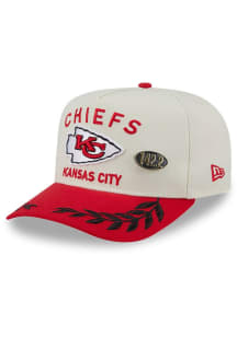 New Era Kansas City Chiefs Mens Ivory 2025 NFL Draft 59FIFTY A Frame Fitted Hat