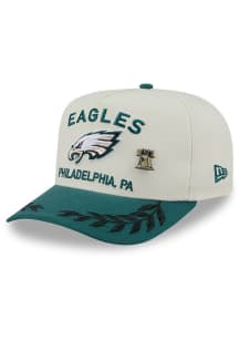 New Era Philadelphia Eagles Mens Ivory 2025 NFL Draft 59FIFTY A Frame Fitted Hat
