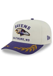 New Era Baltimore Ravens Ivory 2025 NFL Draft 9FIFTY A Frame Mens Snapback Hat