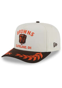 New Era Cleveland Browns Ivory 2025 NFL Draft 9FIFTY A Frame Mens Snapback Hat