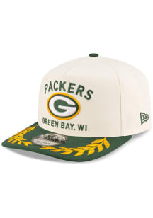 New Era Green Bay Packers Ivory 2025 NFL Draft 9FIFTY A Frame Mens Snapback Hat