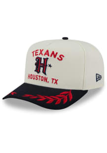 New Era Houston Texans Ivory 2025 NFL Draft 9FIFTY A Frame Mens Snapback Hat
