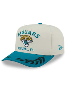 New Era Jacksonville Jaguars Ivory 2025 NFL Draft 9FIFTY A Frame Mens Snapback Hat