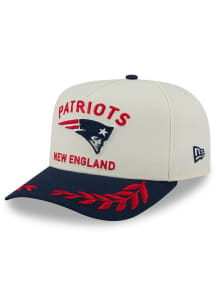 New Era New England Patriots Ivory 2025 NFL Draft 9FIFTY A Frame Mens Snapback Hat
