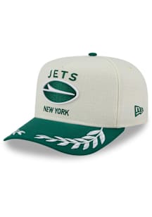 New Era New York Jets Ivory 2025 NFL Draft 9FIFTY A Frame Mens Snapback Hat