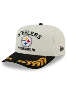 New Era Pittsburgh Steelers Ivory 2025 NFL Draft 9FIFTY A Frame Mens Snapback Hat