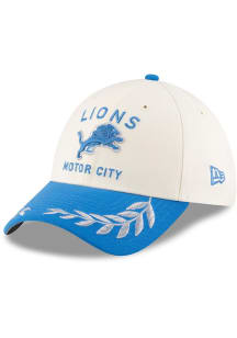 New Era Detroit Lions Mens Ivory 2025 NFL Draft 39THIRTY Flex Hat