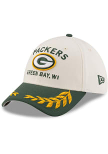 New Era Green Bay Packers Mens Ivory 2025 NFL Draft 39THIRTY Flex Hat