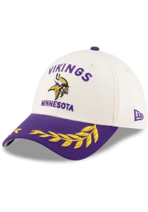 New Era Minnesota Vikings Mens Ivory 2025 NFL Draft 39THIRTY Flex Hat