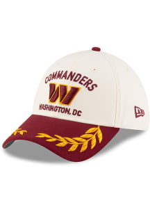 New Era Washington Commanders Mens Ivory 2025 NFL Draft 39THIRTY Flex Hat