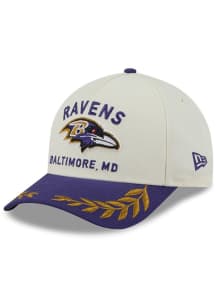 New Era Baltimore Ravens 2025 NFL Draft 9FORTY Modern Crown A Frame Adjustable Hat - Ivory
