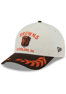 New Era Cleveland Browns 2025 NFL Draft 9FORTY Modern Crown A Frame Adjustable Hat - Ivory