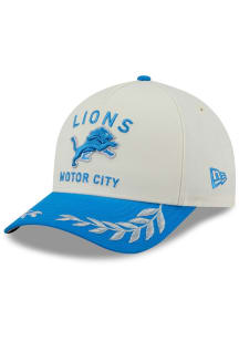 New Era Detroit Lions 2025 NFL Draft 9FORTY Modern Crown A Frame Adjustable Hat - Ivory